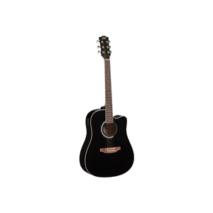 EKO GUITARS-Guitare noire Ranger CW EQ avec table en épicéa, dos et côtés en tilleul, manche en okoumé et touche en roupana sud-américaine - Product Image 1
