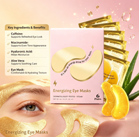 Masque pour les yeux en feuille d'herbes biologiques OEM, patch à la centella, acide hyaluronique, peptide, anti-rides, hydratant, anti-poches, anti-cernes