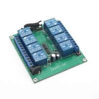 Télécommande sans fil LED, 6 v dc 12v, 8 canaux, interrupteur de sortie relais Radio RF 315/433MHz, Circuit imprimé récepteur
