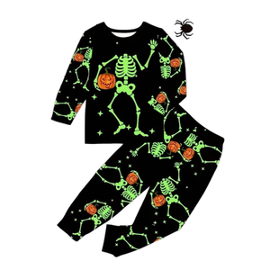 Kinderen Unisex Halloween Loungewear Set 3D Digitale Print Pyjama's Huispak Trendy Mode Jongens Meisjes Fabriek Directe Groothandel Leverancier - Product Image 3