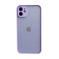 Étui de téléphone antichoc coloré avec bouton mat en PC TPU Protection de l'appareil photo pour iPhone 15 14 13 12 11 Pro Max XS Max XR
