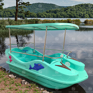 Bateau à pédales 4 places en plastique PE pour enfants, parcs, stations balnéaires <span class=keywords><strong>et</strong></span> location commerciale aquatique - Product Image 6
