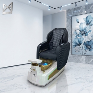 Fauteuil de <span class=keywords><strong>pédicure</strong></span> de luxe Canboth Gold Spa Salon avec jet magnétique, lampe LED 7 couleurs, bain <span class=keywords><strong>à</strong></span> remous, modèle CB-F228 - Product Image 1