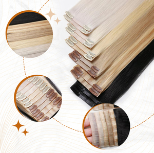 Extensiones <span class=keywords><strong>de</strong></span> Cabello con Clip Invisibles <span class=keywords><strong>de</strong></span> Doble Trama, 100% Cabello Remy Europeo, <span class=keywords><strong>Precio</strong></span> al por Mayor - Product Image 4