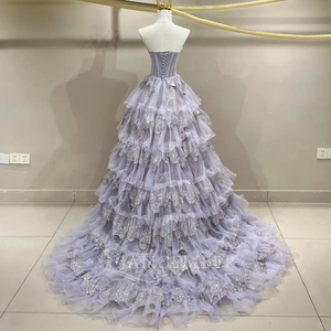 Jancember JFH116 Vestido de Quinceañera Encantador y Brillante, <span class=keywords><strong>Alta</strong></span> <span class=keywords><strong>Costura</strong></span>, Vestido de Fiesta Largo con Pedrería - Product Image 2