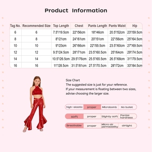 4-16 Kids Girls <b>Dance</b> Performance Outfit Crop Top With Ruffles Flared <b>Pants</b> Sets Stage Shows Jazz Hip-Hop <b>Dance</b> Events Carnivals - Product Image 6
