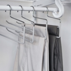 Металлическая нержавеющая сталь сверхмощная Современная многофункциональная Экономия пространства 2 слоя вешалка для одежды органайзер платок шарф - Product Image 2