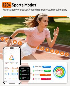 นาฬิกาสมาร์ทวอทช์สำหรับผู้หญิง IDW28 หน้าจอ HD AMOLED ขนาด 1.85 นิ้ว รองรับ Alexa Voice Control ใช้งานร่วมกับ <span class=keywords><strong>iPhone</strong></span>/Android รับสาย/โทรออกได้ รองรับกีฬามากกว่า 100 ประเภท - Product Image 3