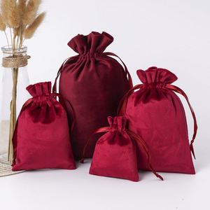 Sac de rangement en velours épais avec cordon de serrage pour cosmétiques, sous-vêtements, chaussures et chaussettes – Portable et personnalisable - Product Image 4