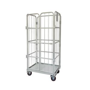 गर्म बिक्री गोदाम ढहने भारी शुल्क नीस्टिंग फोल्डेबल लॉजिस्टिक धातु औद्योगिक तार जाल रोल पिंजरे ट्रॉली - Product Image 4
