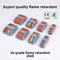 Connecteur de lampe automobile, terminal de câble souple et rigide, type enfichable, répartiteur codé par couleur, connexion rapide, matériau PC, 220V pour