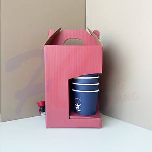 Biểu tượng tùy chỉnh 1L 2L 3L 5L cà phê đưa ra container cà phê nóng để đi tàu sân bay hộp đồ uống trà bao bì Kraft hộp giấy với xử lý - Product Image 2
