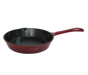 Poêle à frire <span class=keywords><strong>en</strong></span> <span class=keywords><strong>fonte</strong></span> émaillée rouge, poêle pour frire la viande et les légumes, à utiliser avec une <span class=keywords><strong>cocotte</strong></span> <span class=keywords><strong>en</strong></span> <span class=keywords><strong>fonte</strong></span> - Product Image 2