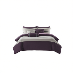 Ensemble de couette 7 pièces en coton tissé à motif floral, taille King, Queen, Super King, pour la maison, l'hôtel, le mariage, l'hôpital - Product Image 1