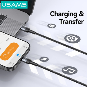 Usams sj759 100W sạc nhanh cáp dữ liệu chức năng tương thích Type-C điện thoại di động máy tính bảng 100W sạc nhanh cáp với Massager - Product Image 5