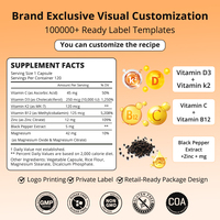 Capsules de Vitamine D3+K2 MK-7 en Marque Blanche OEM/ODM – Favorise l'Absorption du Calcium et le Bien-être Nutritionnel des Os – Complément Alimentaire