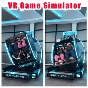 360 VR 9D 비행 시뮬레이터 2 인용 VR/AR/MR 장비 게임 상업용 동전 및 신용 카드 결제 시스템 VR 게임기