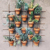 Mini Pot en terre cuite avec soucoupes, Pot de plante succulente, Pot de fleur en céramique pour jardin, décoration de la maison, vente en gros, 10 paquets
