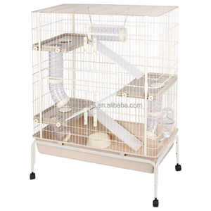 2 & <span class=keywords><strong>4</strong></span> çok seviyeleri kapalı gelincik/Chinchilla/tavşan Metal Plastic kafes plastik raflar ile rampalar ve derin tepsi - Product Image 3