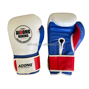 Guantes de entrenamiento profesional de alta calidad MMA Muay Thai Sparring Guantes de boxeo de cuero PU para artes marciales - Product Image 3