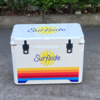 Glacière isotherme rotomoulée robuste en PE de 45 qt, étanche et personnalisable avec logo, pour boissons, aliments et usage extérieur