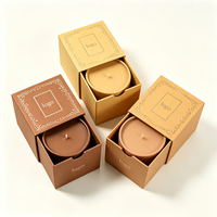 Boîte cadeau rigide en carton mat à deux pièces avec logo personnalisé pour bougies et cosmétiques