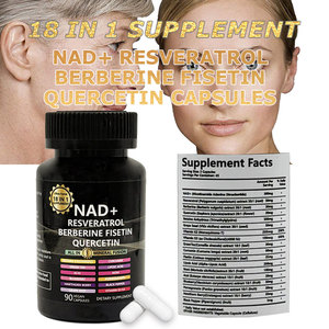 Cápsulas de Polvo NAD+ OEM ODM, Resveratrol, Berberina, Fisetina, Quercetina, Fusion Mineral Todo en Uno, Curcumina, Pimienta Negra, Semilla de Uva - Product Image 4