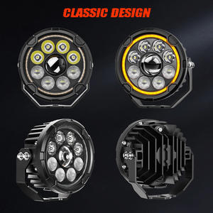 モーターバイク4.5インチドライビングライトオフロード110W外部ホワイトアンバーフラッシュドリルLED補助ランプオートバイワイヤーハーネス - Product Image 4