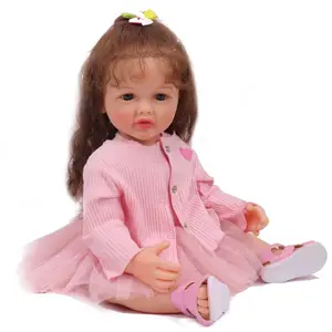 20 polegadas Lifelike Silicone Reborn Baby Dolls Kit Macio Silicone Corpo com Kit de Alimentação & Gfit Box Gift Brinquedos Boneca Fabricante