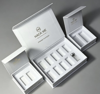 Caja de Regalo Rígida de Dos Piezas con Cierre Magnético y Logotipo Personalizado, con Forro de Esponja, Inserto de EVA Multicompartimento, Tamaño Personalizado para Frascos de 3 ml y 10 ml
