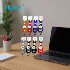 Set di 8 Lanyard ILAN Sofia da 45 cm con Porta Badge per Accessori - Product Image 2