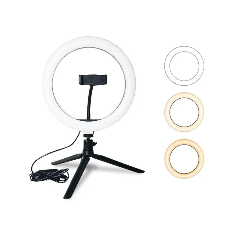 Vòng Đèn Led Selfie Nhỏ Gọn 10 Inch Có Giá Đỡ Ba Chân