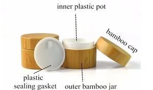 Écologique Gravure <span class=keywords><strong>Laser</strong></span> 15ml 30ml 50ml 100ml 200ml 250ml Crème Cosmétique Pot De Bambou - Product Image 5
