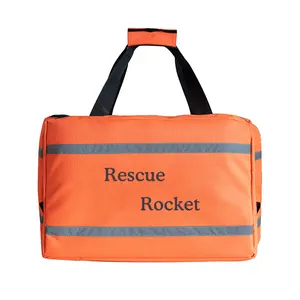 Rocket de resgate de cor laranja-amarelo, equipado com emissor alimentado por ar de alta pressão para resgate de água, bombeiros