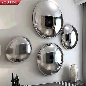 YOUFINE Sculture <span class=keywords><strong>da</strong></span> <span class=keywords><strong>Parete</strong></span> <span class=keywords><strong>in</strong></span> <span class=keywords><strong>Metallo</strong></span> Acciaio Inossidabile Personalizzate Moderne Decorazione Astratta di Forma Irregolare per Hall di Hotel - Product Image 3