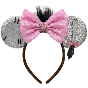 HC284 cartone animato Anime orecchie da topo fascia con paillettes orecchie da topo archetto per capelli Topolino e orecchie di Minnie cerchi per donne ragazze - Product Image 5