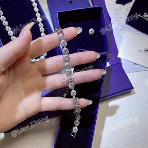 Conjunto de Collar, Pulsera y Pendientes de Zirconia Redonda de Alta Calidad, Brillante y Encantador, Regalo con <span class=keywords><strong>Logo</strong></span> Original de Roman Angel - Product Image 4