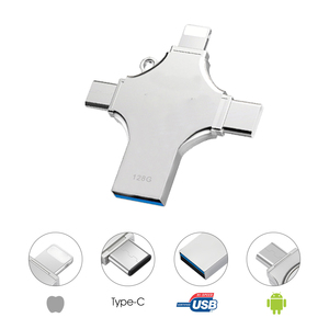ذاكرة <span class=keywords><strong>USB</strong></span> متعددة الوظائف 4 في 1 مع منفذ Type-C للهواتف المحمولة التي تعمل بنظام أندرويد، متوفرة في المخزون - Product Image 3