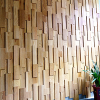 Mosaïque en bois massif à texture unique, assemblée à la main, panneau de mosaïque en bois, décoration murale intérieure