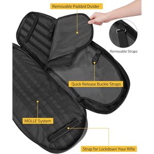 Cvlife - Estuche para rifle de 30 pulgadas con sistema Molle y cremalleras bloqueables para uso como mochila de caza - Product Image 3
