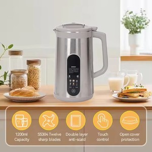 Mélangeur chauffant automatique électrique pour la préparation de lait de soja, de soupes chaudes et de boissons végétales (noix, amandes), machine à lait de soja à base de plantes - Product Image 3