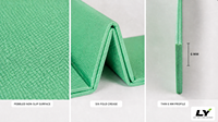 Tapis de yoga pliable 6 mm en TPE antidérapant, épais, pour yoga, pilates, maison, gym, voyage, 183x61 cm