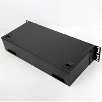 Panel Patch Fiber Optik LC 48 Port 96 Core Load Adapter Pigtail 2U 19 inci Terminal Box UPC Jaringan Distribusi Serat Optik