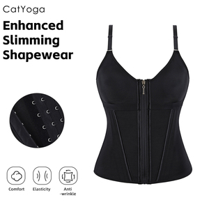 <span class=keywords><strong>Faja</strong></span> corsé reductora de cintura para mujer con cremallera, moldeadora de cuerpo, control de abdomen, <span class=keywords><strong>faja</strong></span> deportiva con sujetador ajustable - Product Image 3