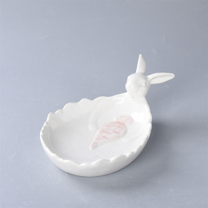 Plato Decorativo <span class=keywords><strong>de</strong></span> <span class=keywords><strong>Porcelana</strong></span> con Diseño <span class=keywords><strong>de</strong></span> Conejo <span class=keywords><strong>de</strong></span> Pascua, <span class=keywords><strong>Huevo</strong></span> y Zanahoria, para Decoración <span class=keywords><strong>de</strong></span> Mesa, Hogar, Acción <span class=keywords><strong>de</strong></span> Gracias, Ramadán, Navidad, San Valentín - Product Image 5
