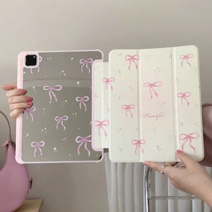 Funda protectora plana de triple pliegue con lazo de espejo <span class=keywords><strong>Rosa</strong></span> Ins para <span class=keywords><strong>iPad</strong></span> Air <span class=keywords><strong>6</strong></span> 2024, funda protectora de cuero de 11 pulgadas para <span class=keywords><strong>iPad</strong></span> Pro 11 - Product Image 2