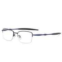 MS 91290 2023 Nuevo Marco hombres gafas de Metal marco Anti luz azul gafas ópticas piernas rectas diseñador de moda gafas personalizadas