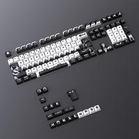 Clavier mécanique Cherry 126 touches PBT, kit complet compact, Night Cat, sublimation thermique, personnalisable pour la vente en stock