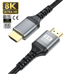 Câble Hdmi 2.1 8k 60Hz 2m 6.6ft câble Hdmi tressé haute vitesse <span class=keywords><strong>4k</strong></span> 120hz pour <span class=keywords><strong>Sony</strong></span> téléviseurs Ps5 Xbox moniteur de jeu - Product Image 1