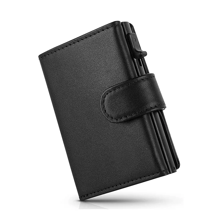Men's Wallet | Slim Wallet Credit Card Holder | Wallet with RFID Protection | Coin Compartment  B-Black   black  Classic
